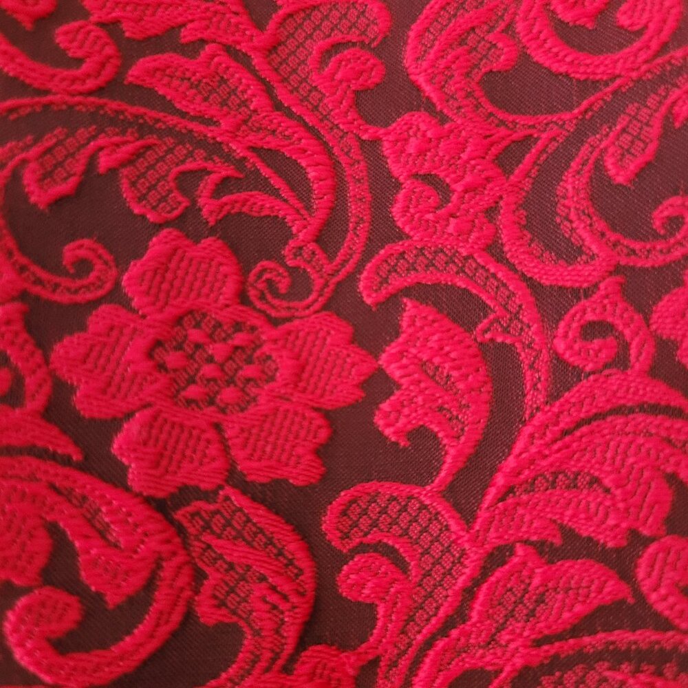 Jacquard Style Black and Red Dress